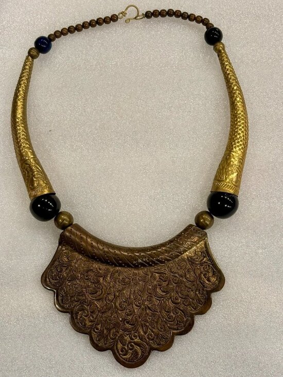 handcrafted Jewelry - 1970s Artisan Copper Brass Handcrafted Statement Collar